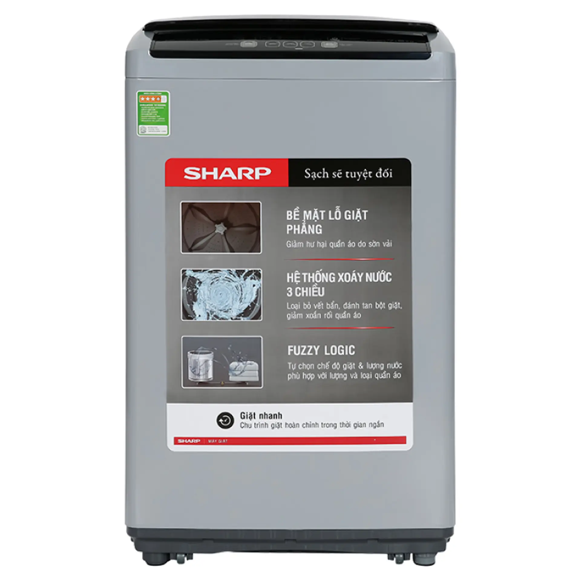 Máy giặt Sharp ES-Y75HV-S 7.5kg cửa trên